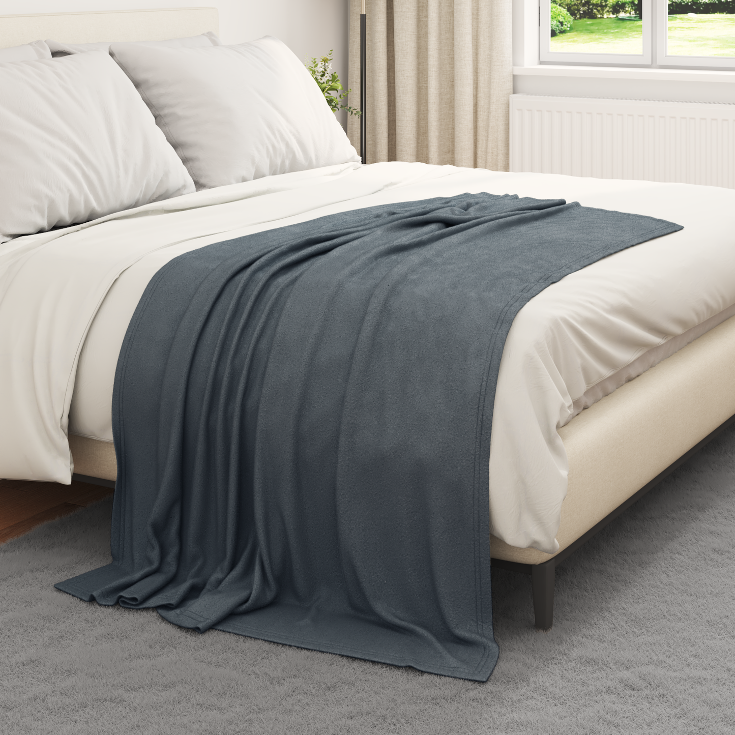 Apklotas Tamsiai pilka 170 x 130 cm Flysas