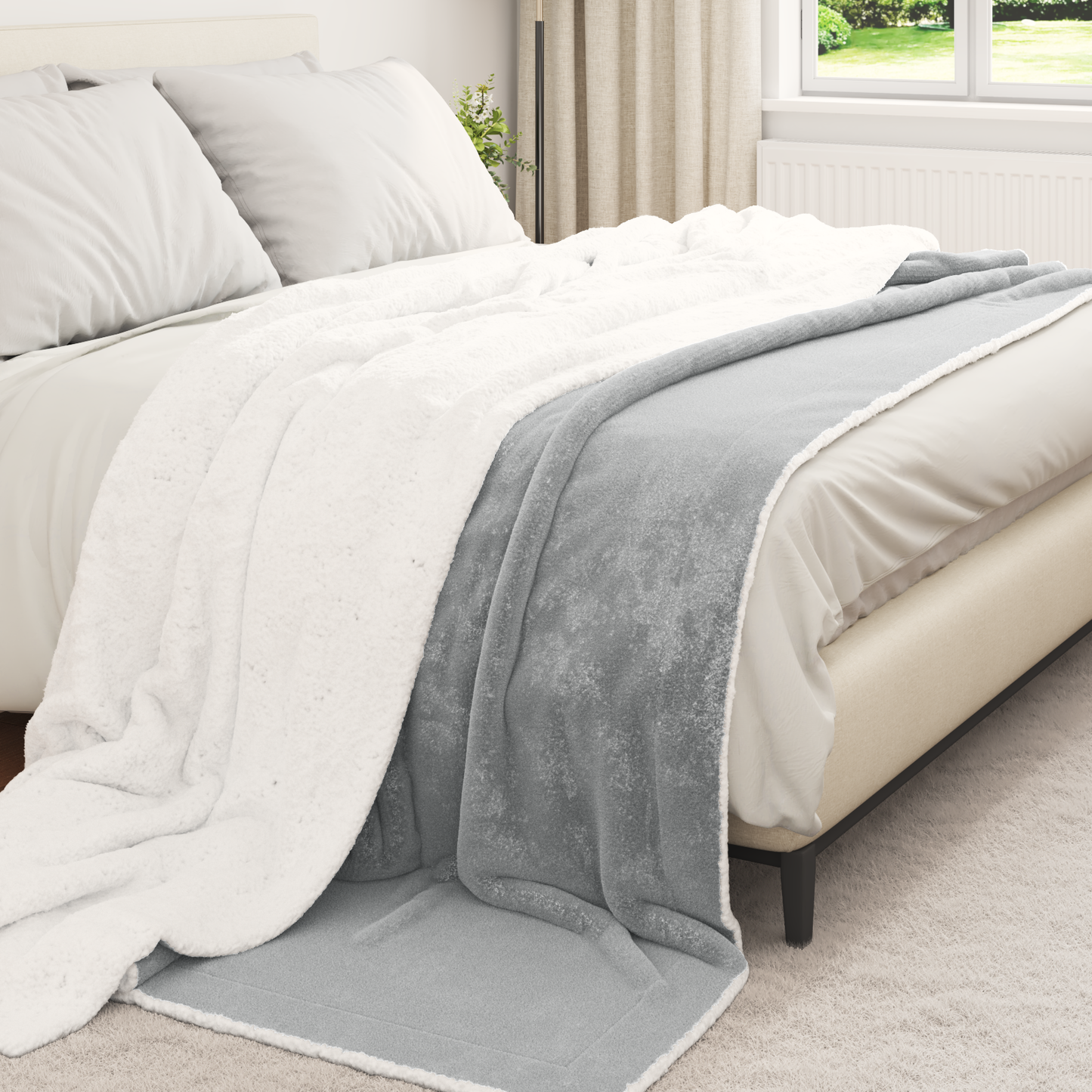 Apklotas Pilka 240 x 270 cm Flysas