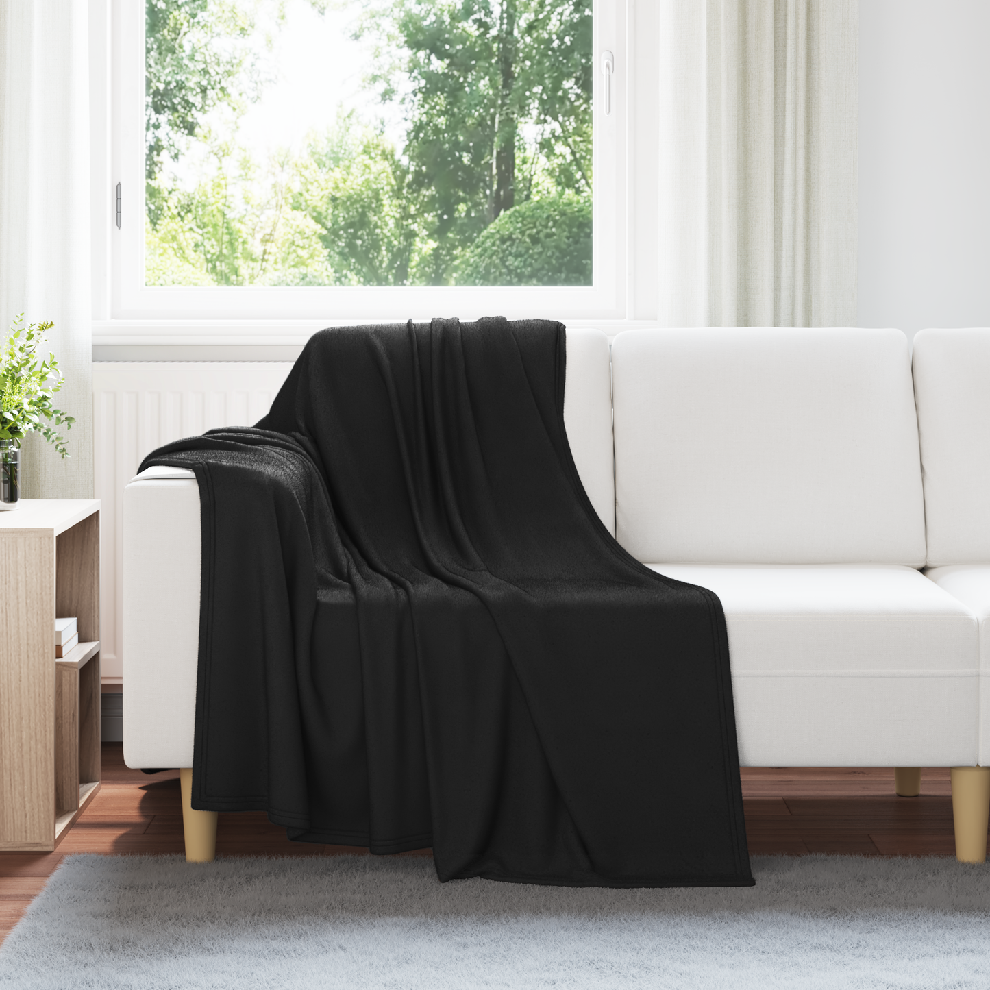 Mesti antklodės 24 pcs Juoda 170 x 130 cm Flysas