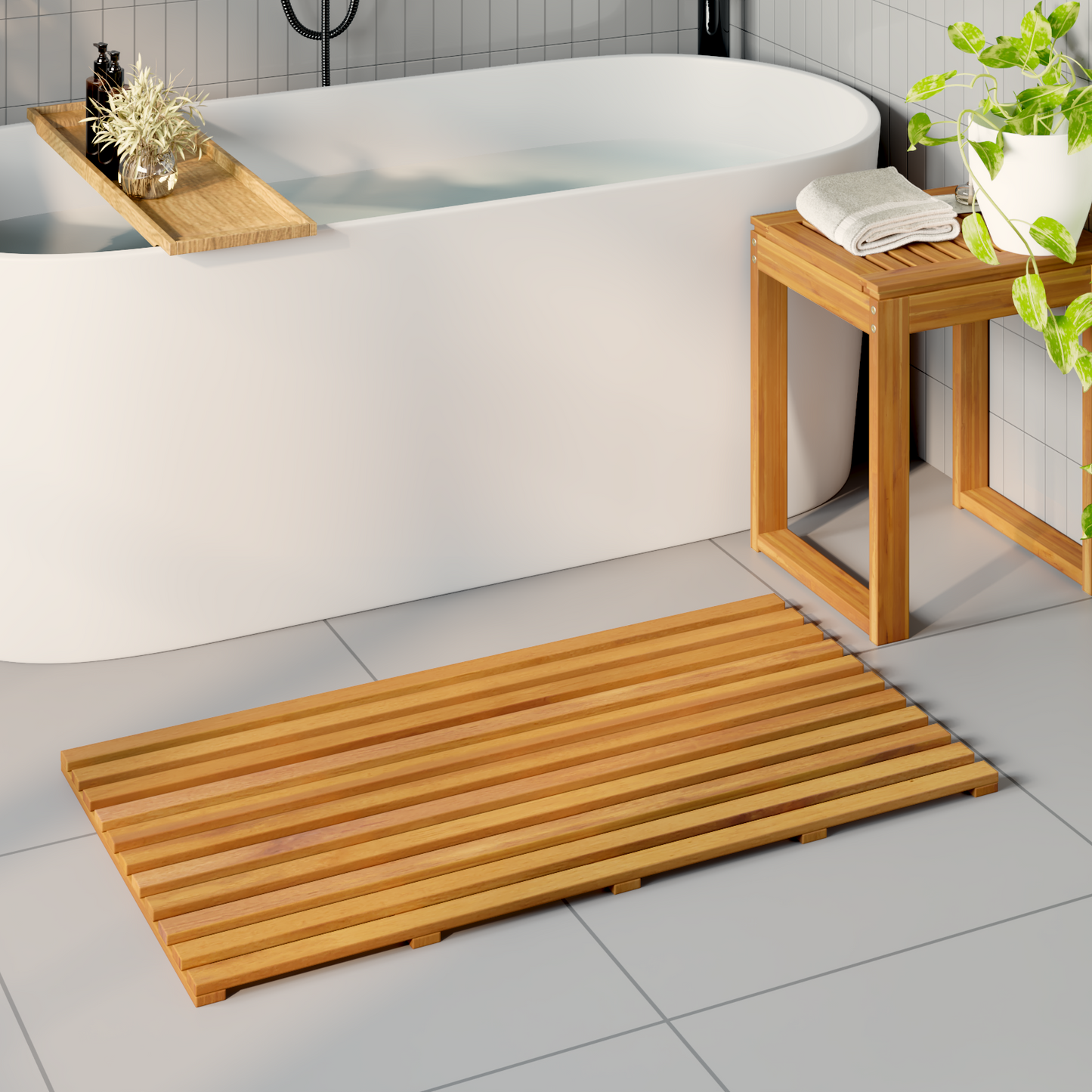 Badematte Paprastas Ruda 100 x 53 cm Medis