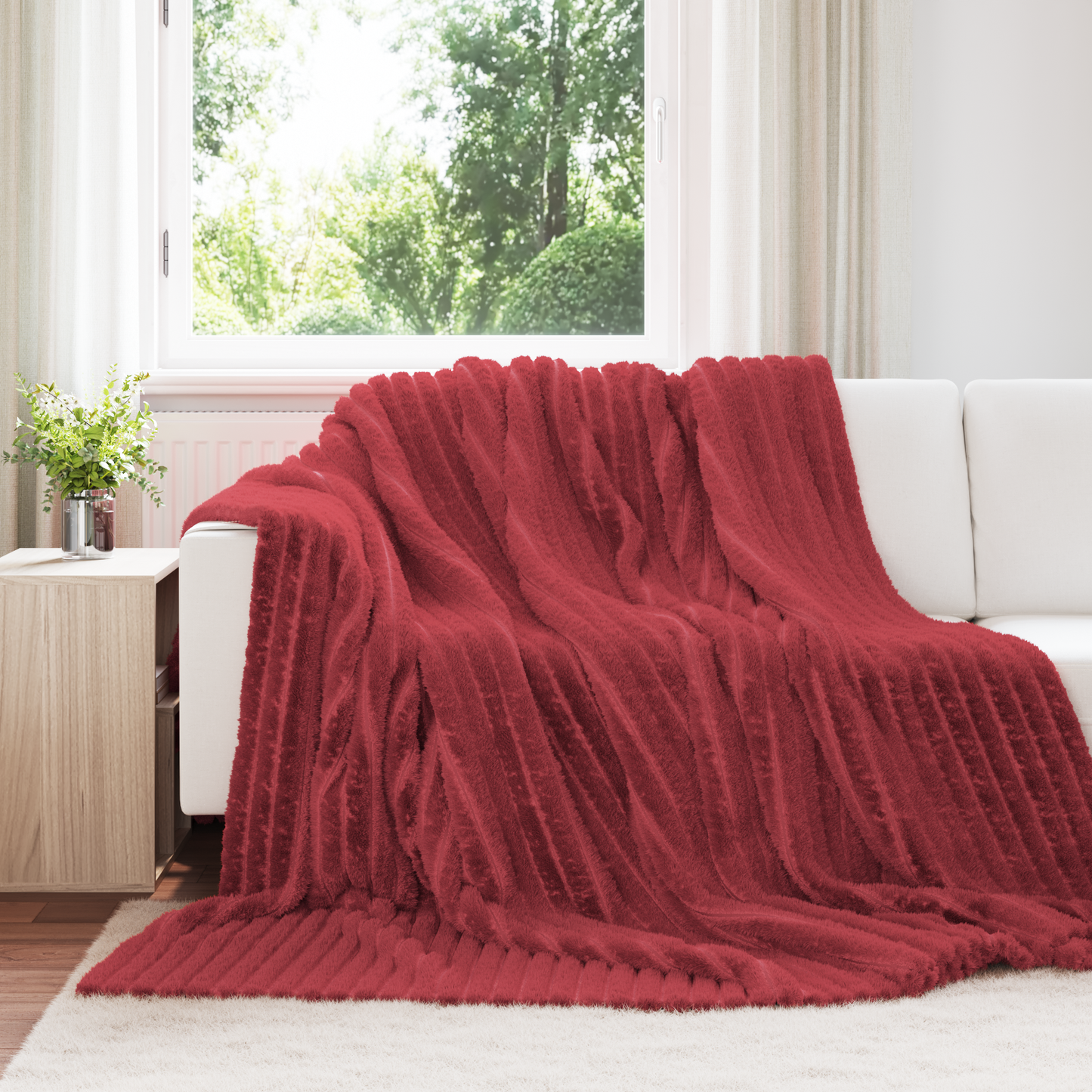 Apklotas Bordo raudona 240 x 220 cm Flysas