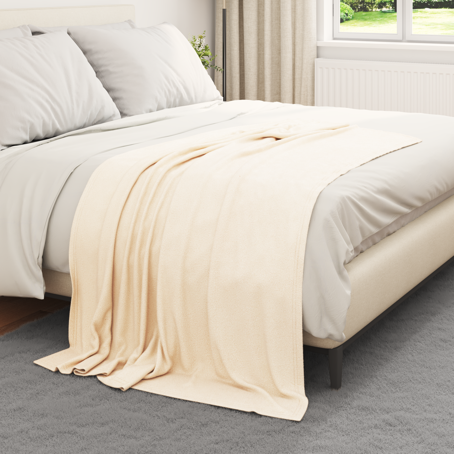 Mesti antklodės 6 pcs Kreminė 170 x 130 cm Flysas