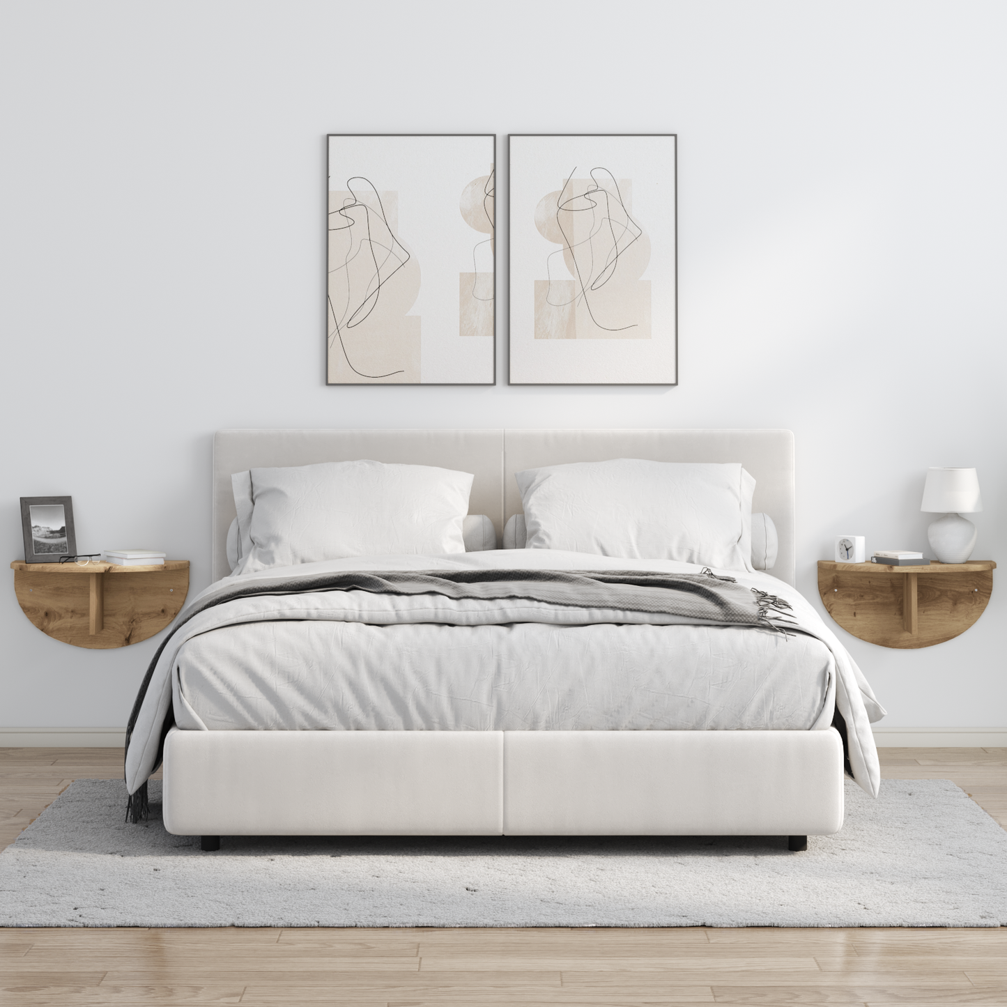 Sieninė lentyna 2 pcs Amatininkų ąžuolas 38 x 19 x 19 cm