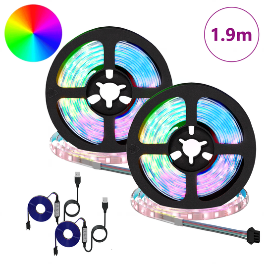 LED juosta 4 pcs Juoda ir permatoma 95 x 0,8 x 0,3 cm