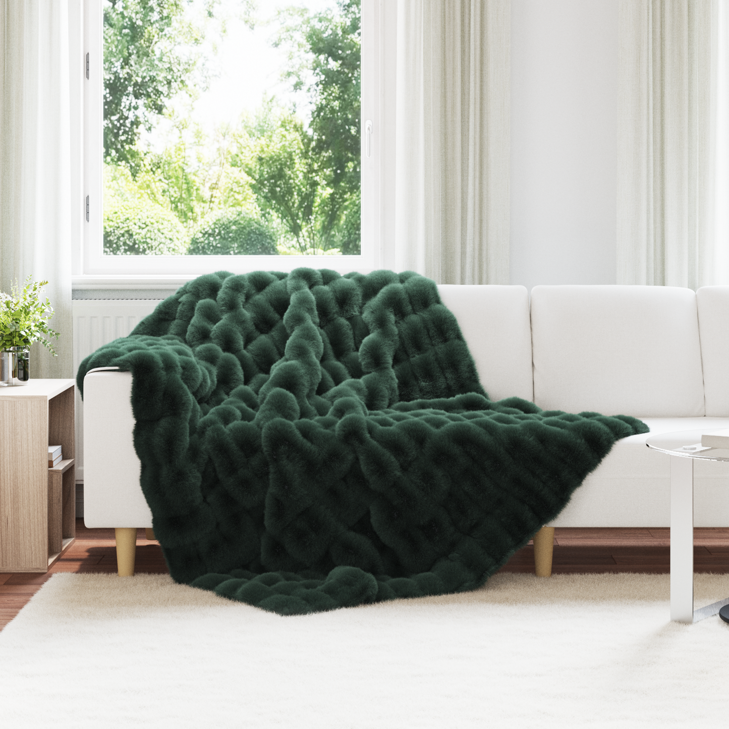 Neslystanti antklodė iš dirbtinio triušio kailio Olite 4 pcs