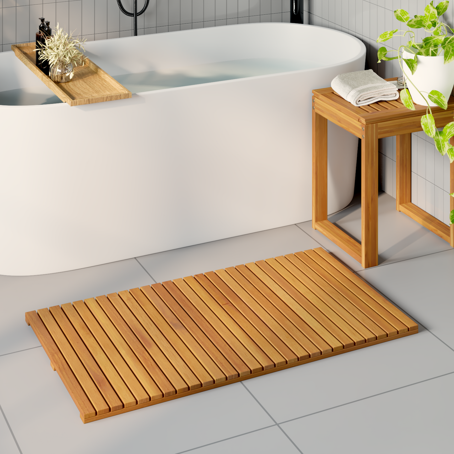 Badematte Paprastas Ruda 100 x 55 cm Medis