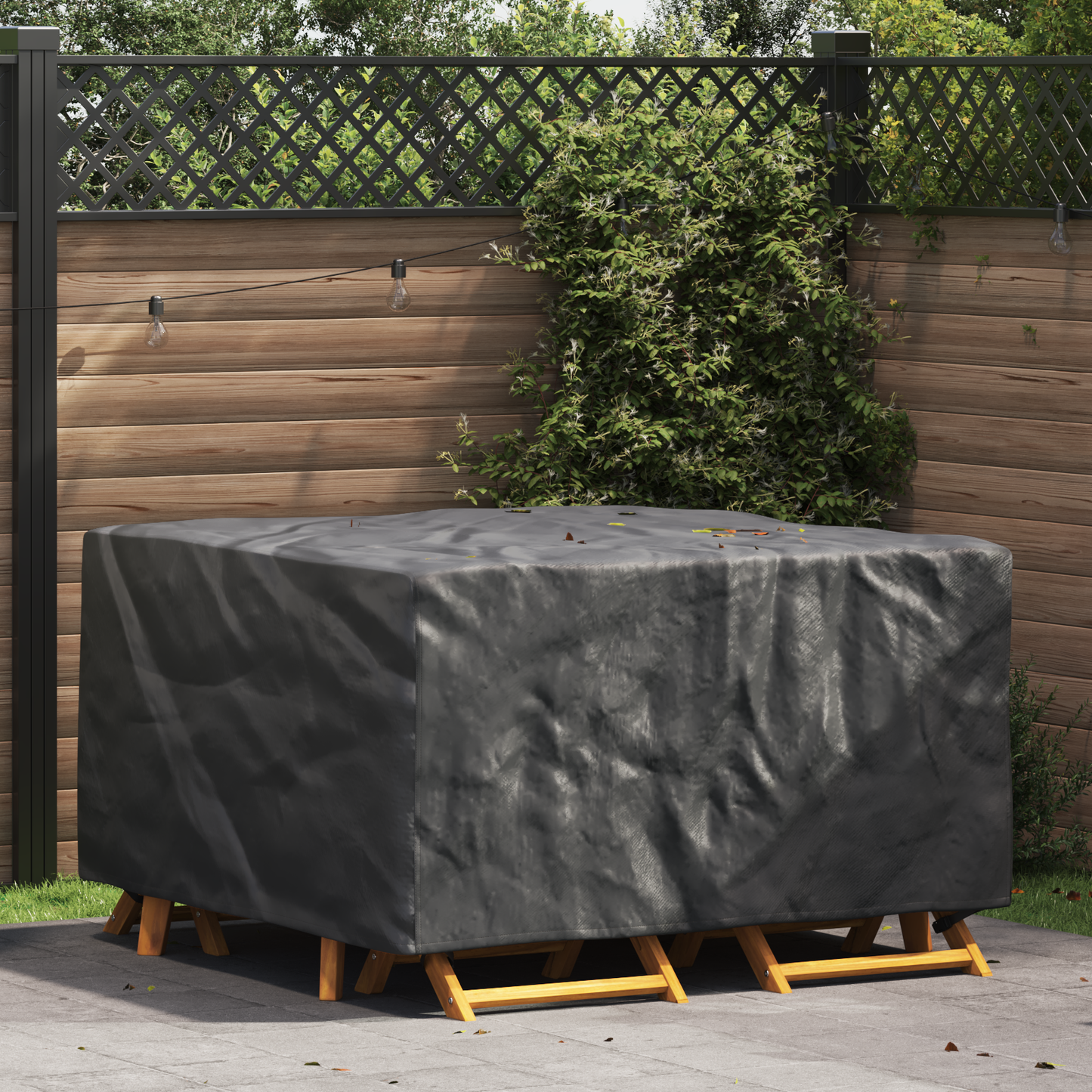 Lauko baldų uždangalas Juoda 150 x 150 x 75 cm 210D