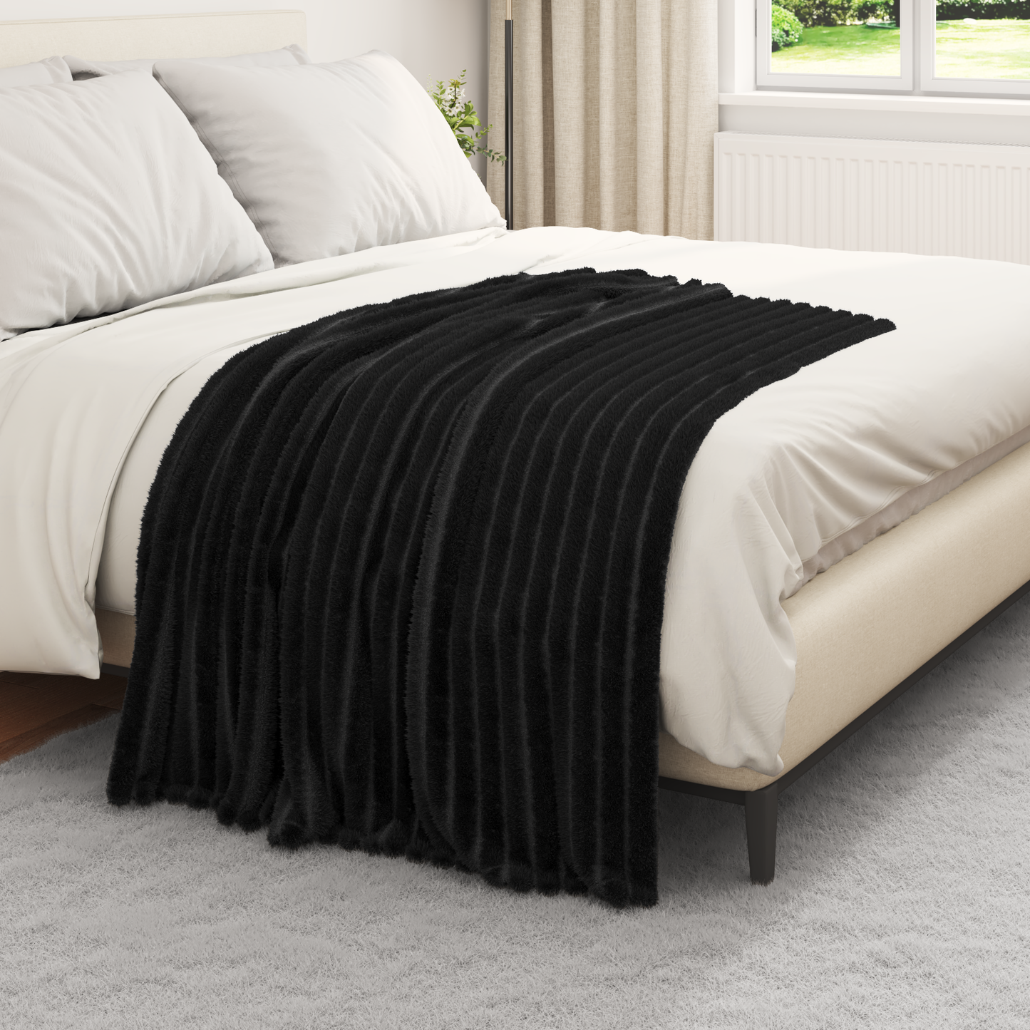 Apklotas Juoda 150 x 130 cm Flysas