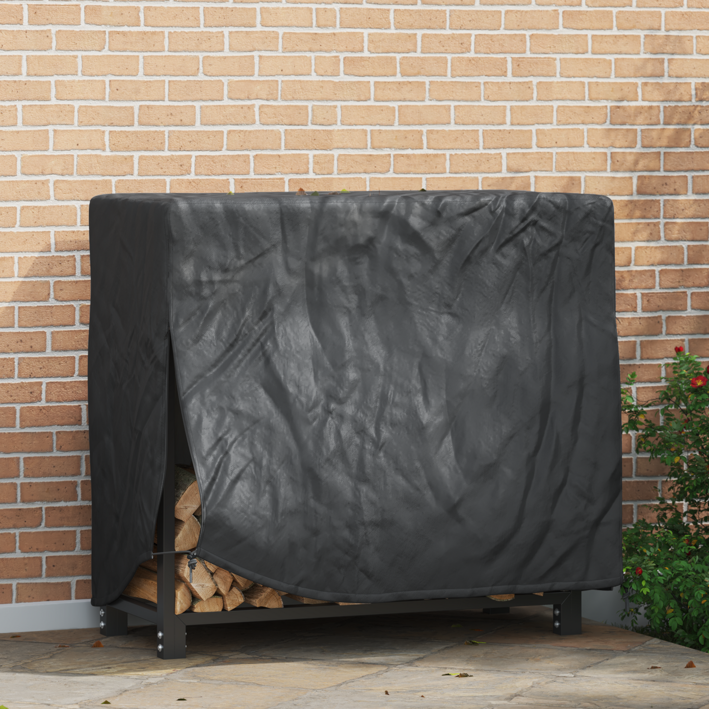 Lauko baldų uždangalas Juoda 122 x 61 x 106 cm 420D audinys