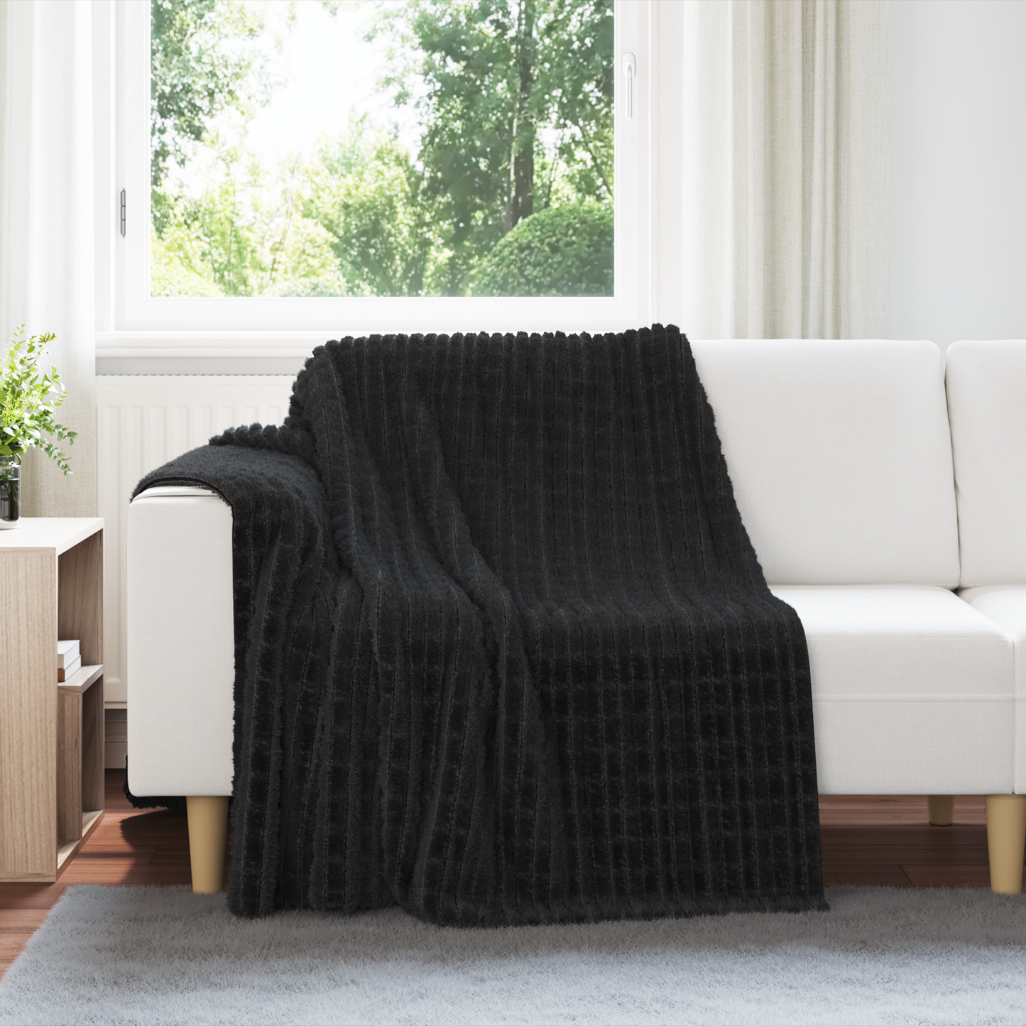 Apklotas Juoda 200 x 150 cm Flysas