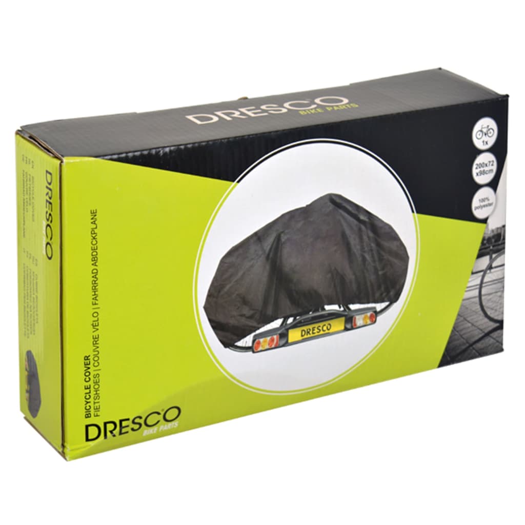 Elastinis dviračio uždangalas, juodos spalvos, 1 dviračiui