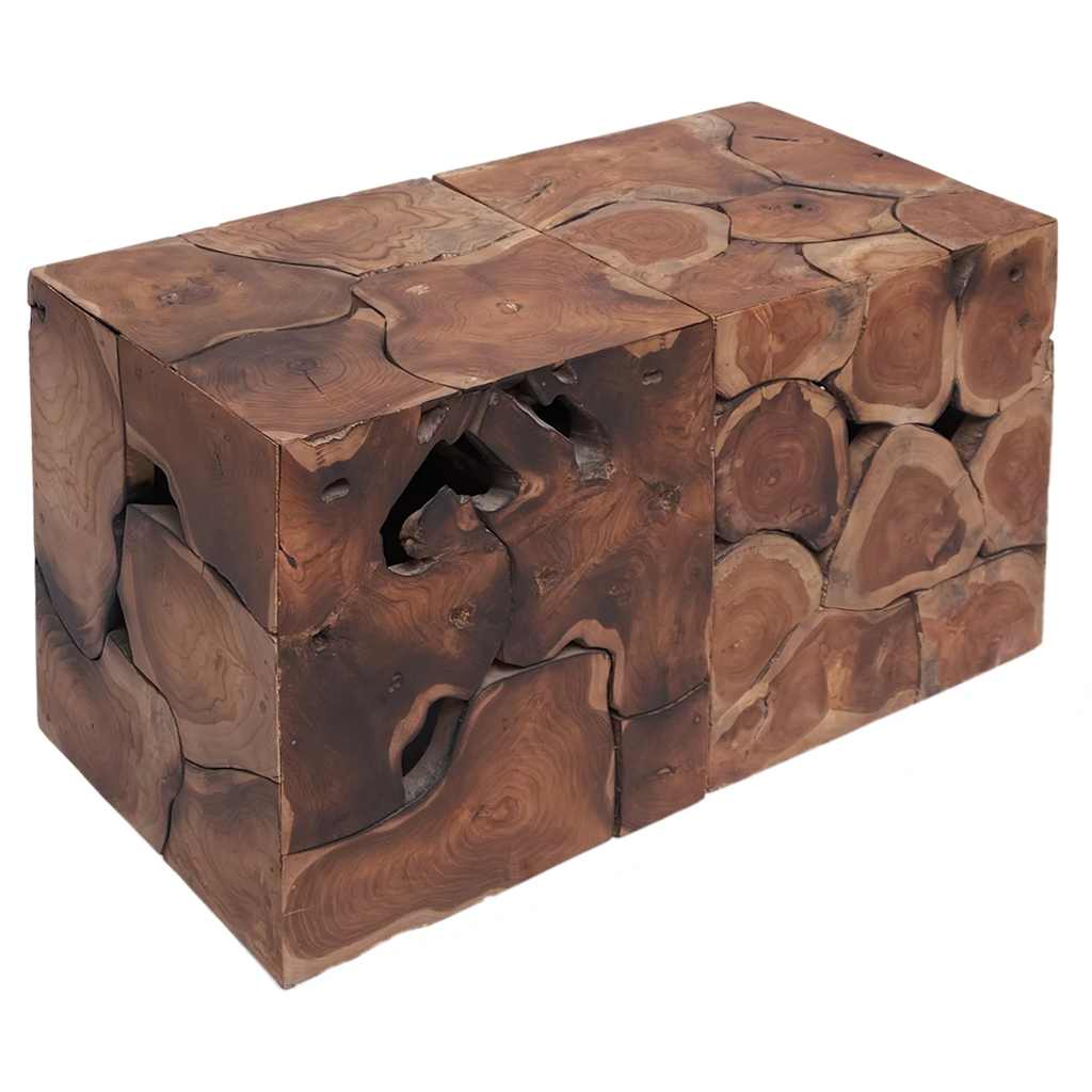 Kėdutės/kavos staliukas, masyvi tikmedžio mediena