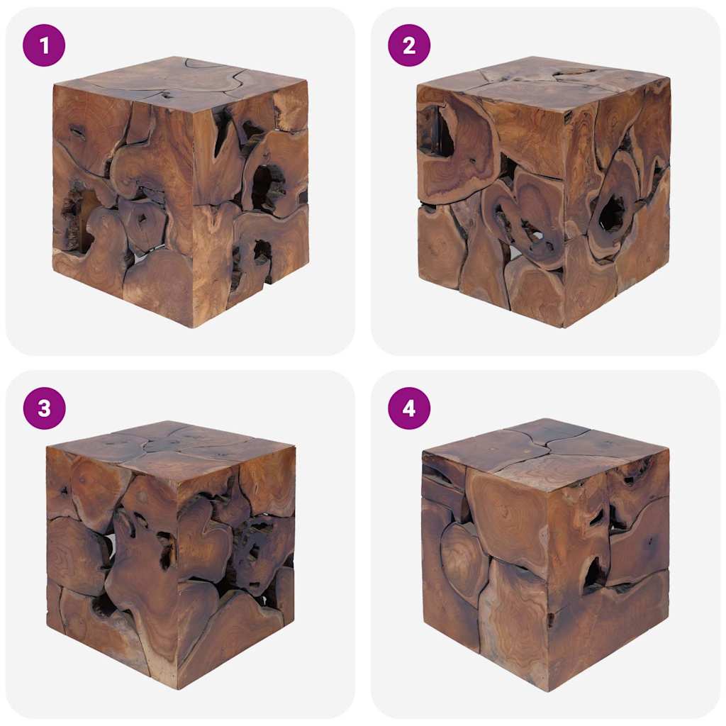 Kėdutės/kavos staliukas, masyvi tikmedžio mediena