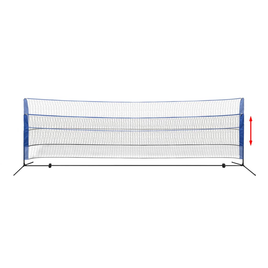 Badmintono tinklas su plunksninukais, 500x155 cm