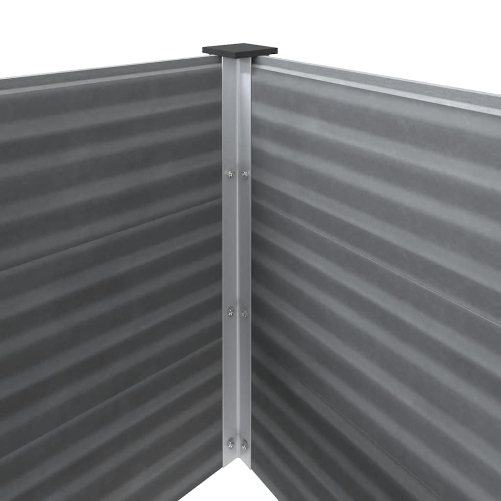 Sodo vazonas, pilkas, WPC, 150x100x54cm, aukštas