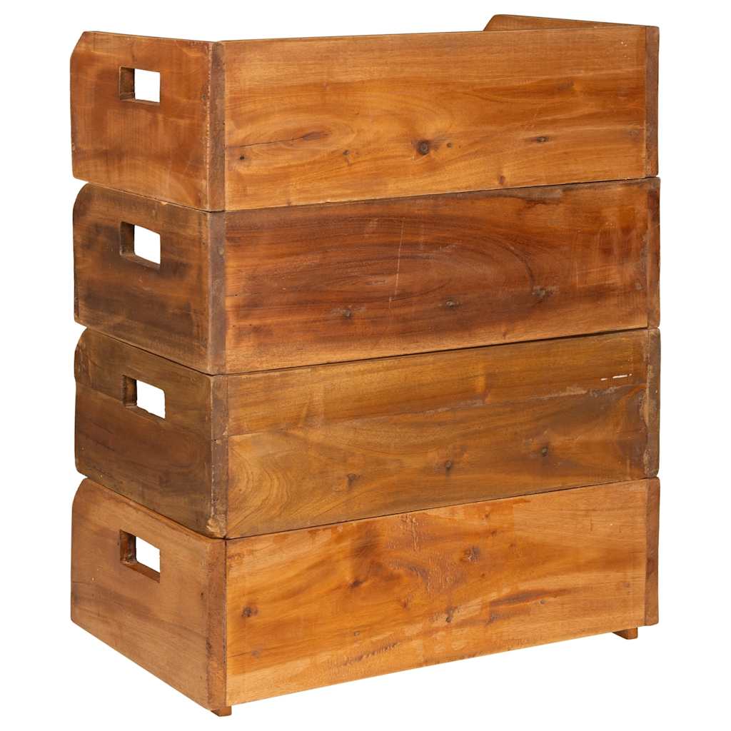 Vyno butelių laikikliai, 4vnt., 16 butelių, raudonmedis