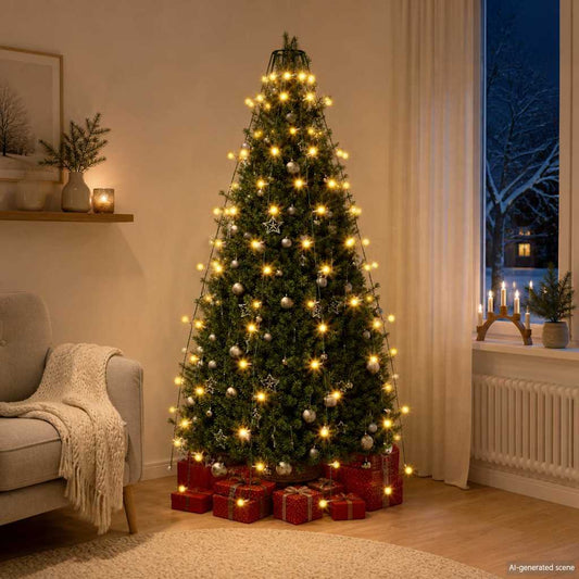 Kalėdų eglutės girlianda su 150 LED lempučių, 150cm