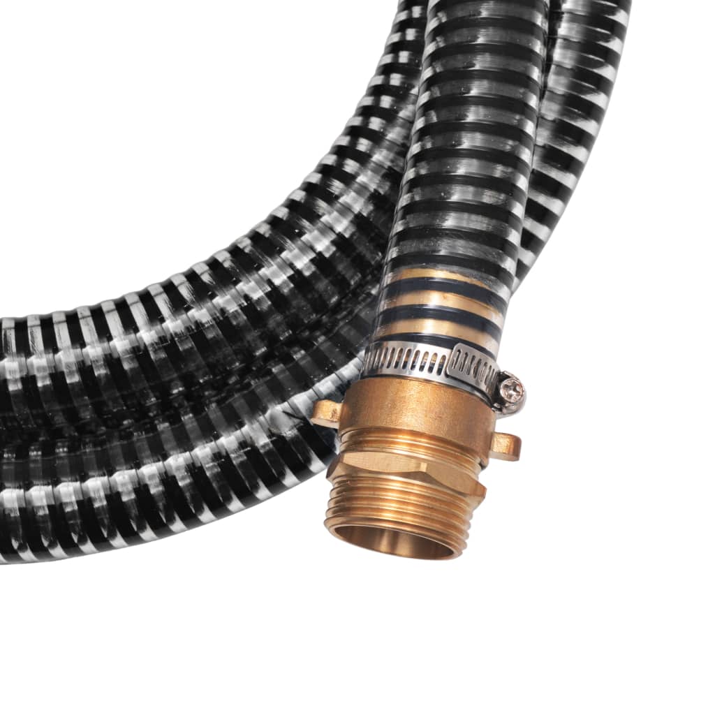Siurbimo žarna su žalvarinėmis jungtimis, 3 m 25 mm, juoda