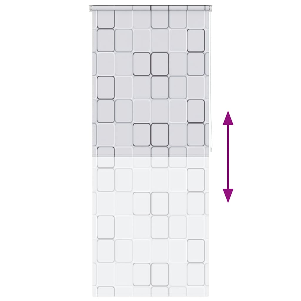 Dušo roletas, 80x240 cm, kvadratų raštas