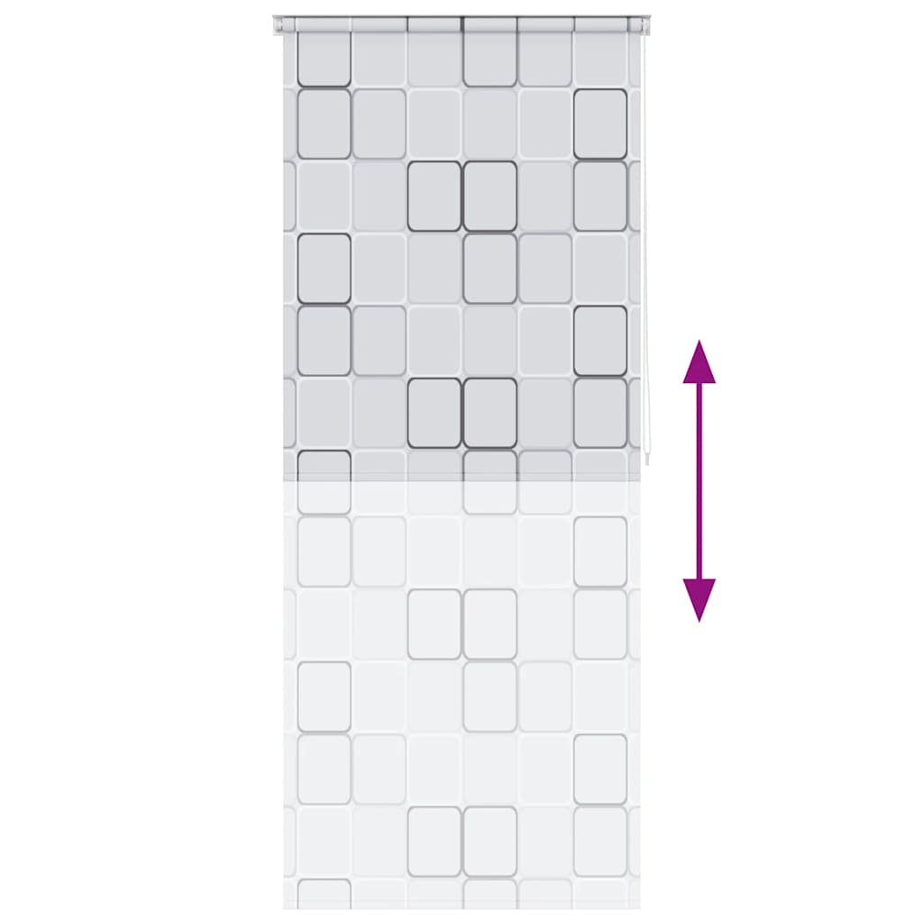 Dušo roletas, 100x240 cm, kvadratų raštas