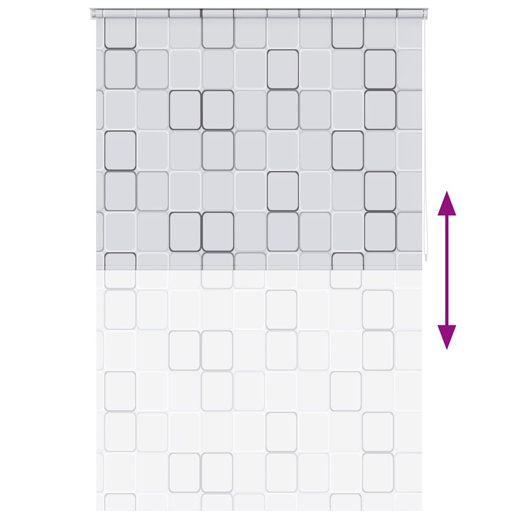 Dušo roletas, 140x240 cm, kvadratų raštas