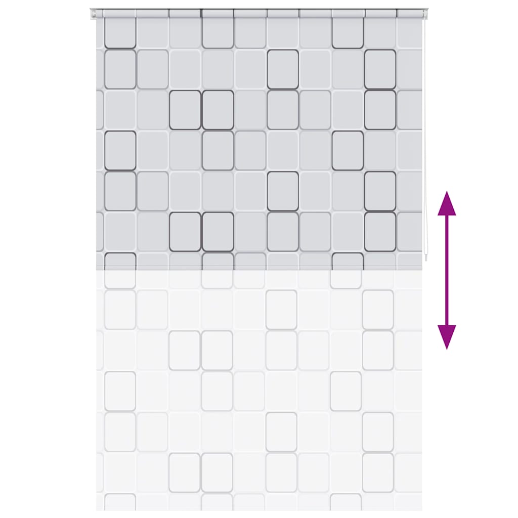 Dušo roletas, 160x240 cm, kvadratų raštas