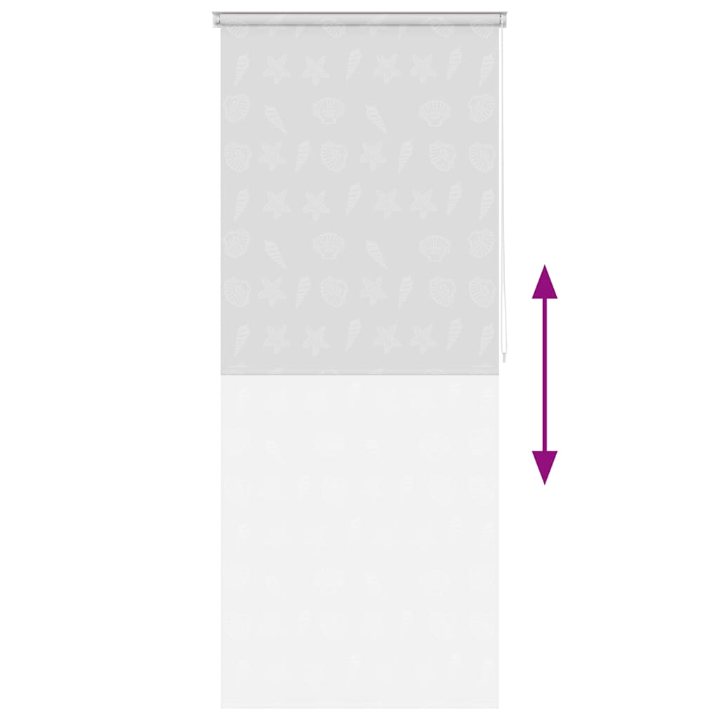 Dušo roletas, 80x240 cm, jūros žvaigždžių raštas