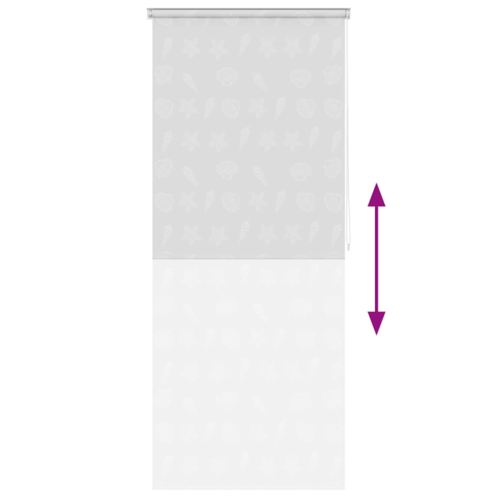 Dušo roletas, 120x240 cm, jūros žvaigždžių raštas