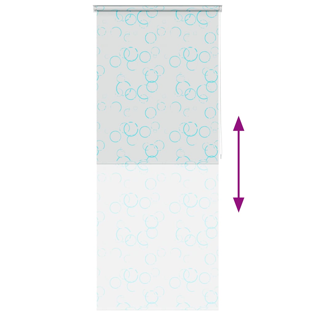 Dušo roletas, 80x240 cm, burbuliukų raštas