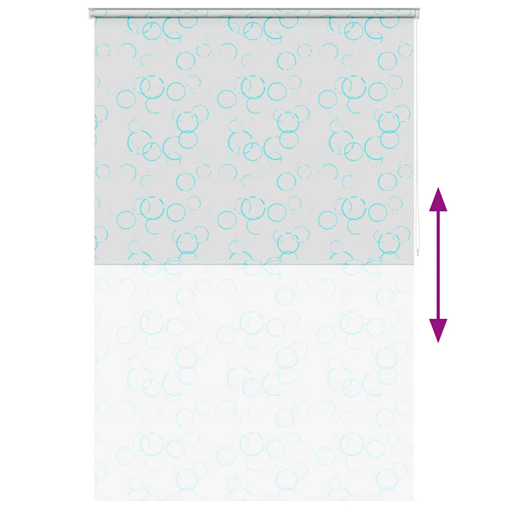 Dušo roletas, 140x240 cm, burbuliukų raštas