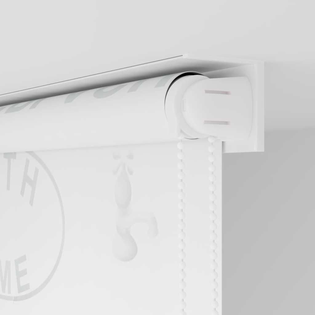 Dušo roletas, 100x240 cm, su užrašais