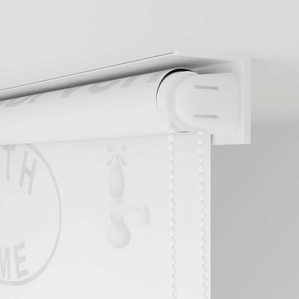 Dušo roletas, 120x240 cm, su užrašais