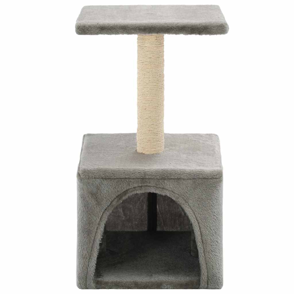 Draskyklė katėms su stovu iš sizalio, 55 cm, pilka