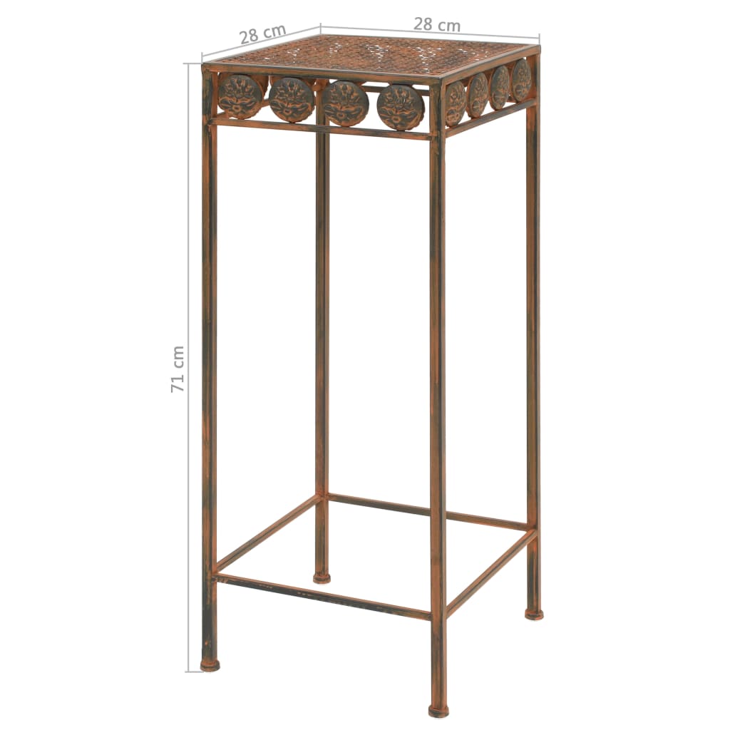 Stovai augalams, 3vnt., rūdžių sp., metalas, vintažinio stil.