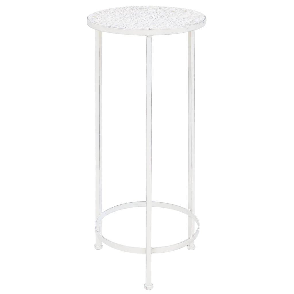 Stovai augalams, 3vnt., balti, metalas, vintažinio stiliaus