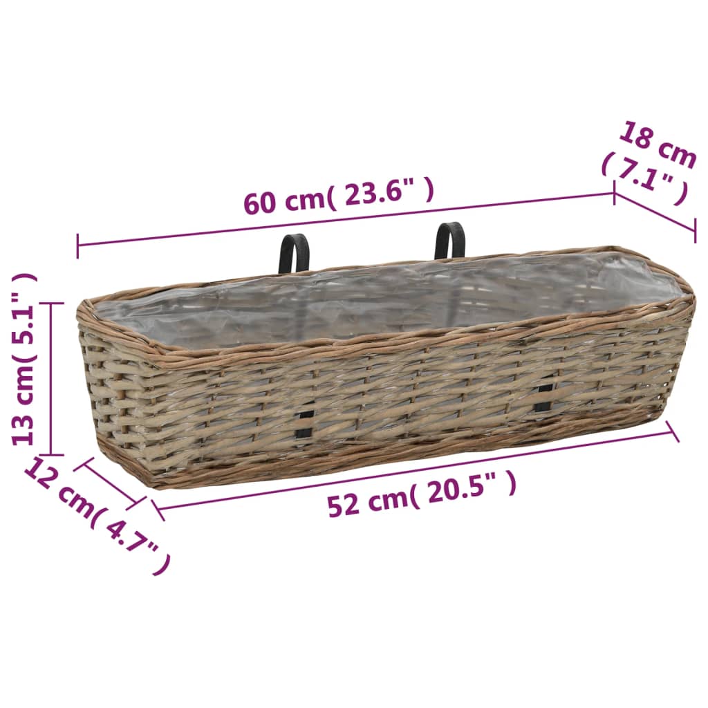 Balkono loveliai, 2vnt., 60 cm, pinti, su PE įdėklu