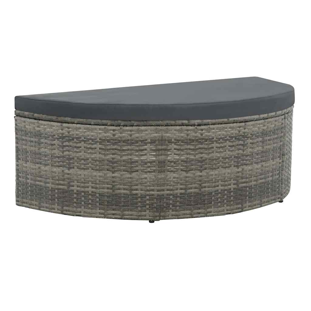 Dvivietė sodo sofa su pagalv. ir skėčiu, rudos sp., poliratanas