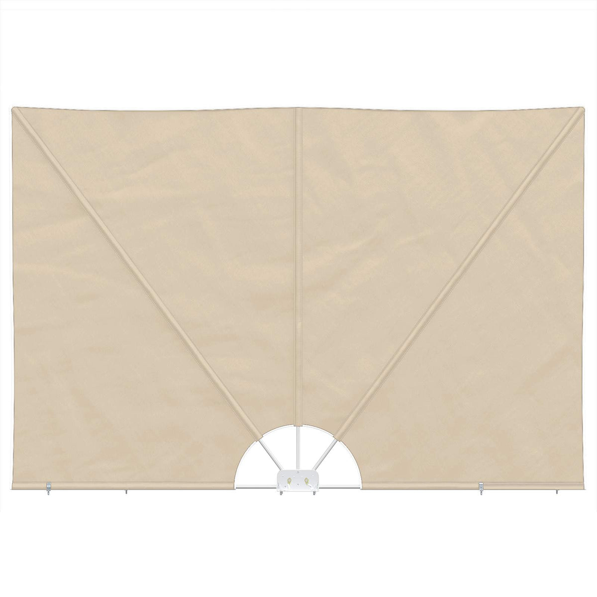 Sulankstoma šoninė terasos markizė, krem., 300x150cm