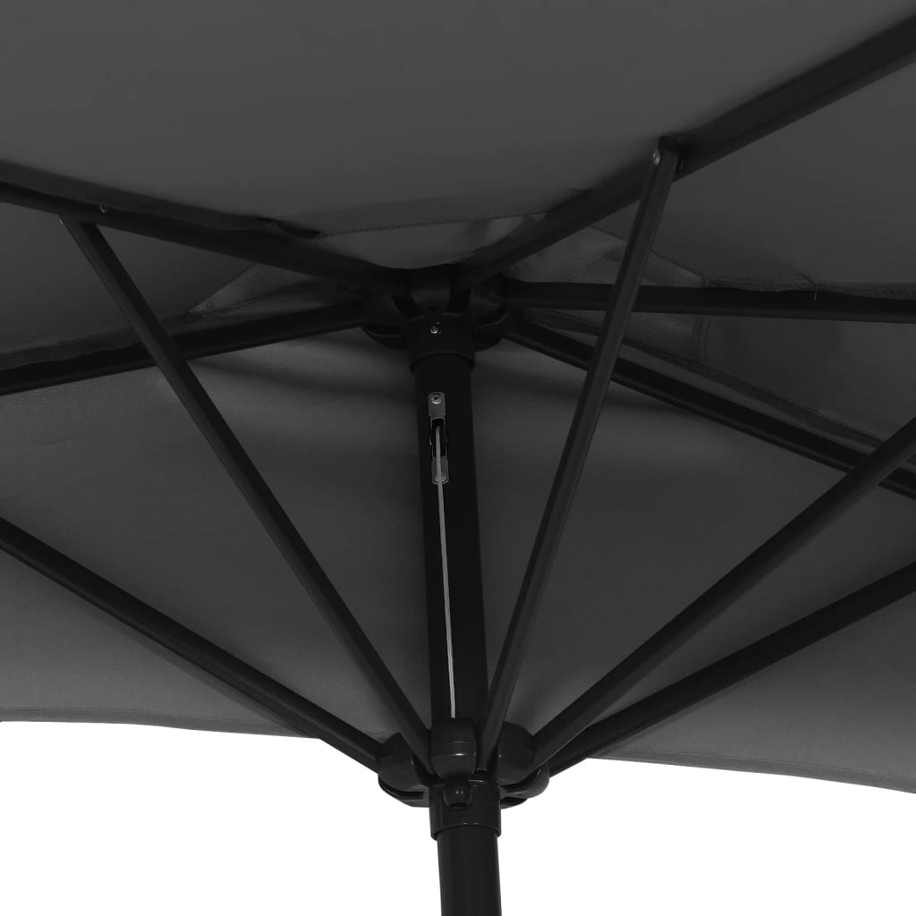 Balkono skėtis su aliuminio stulpu, antracito, 300x155cm