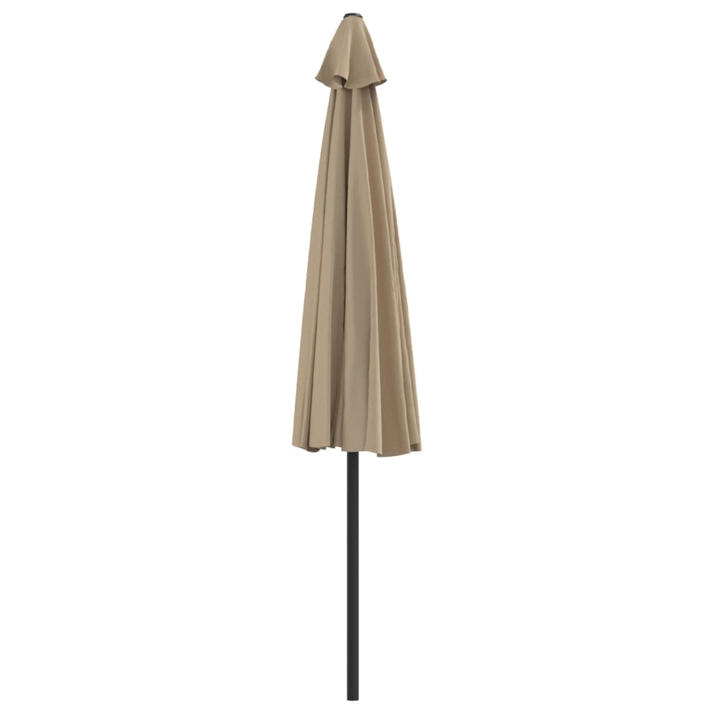 Balkono skėtis su aliuminio stulpu, taupe, 300x155cm, pusinis