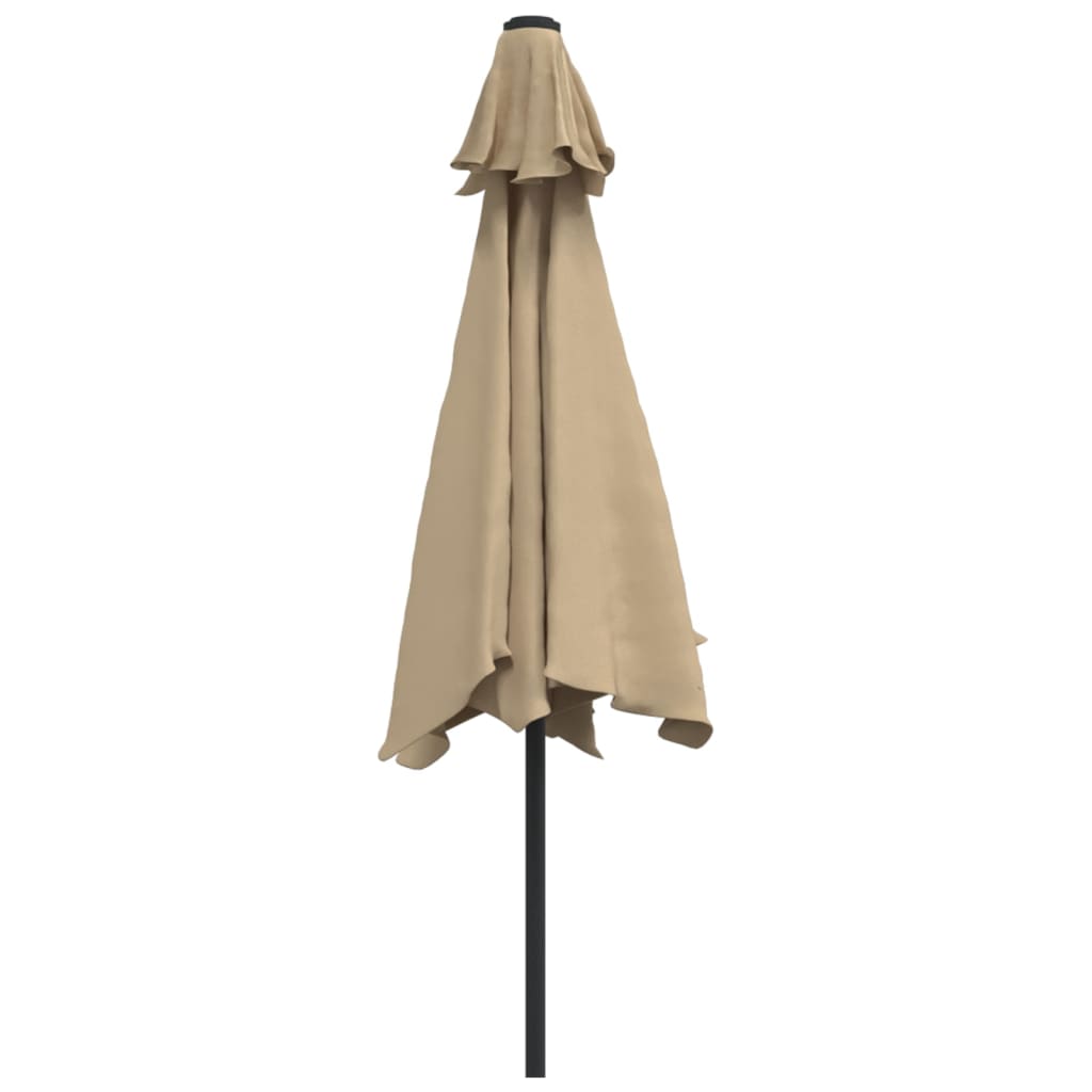 Lauko skėtis nuo saulės su metaliniu stulpu, taupe, 300cm