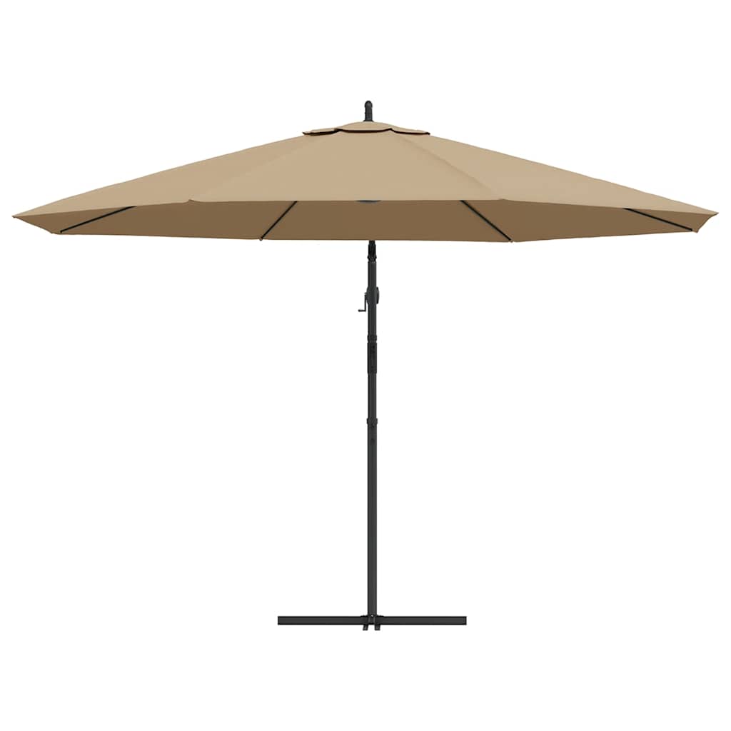 Gembinis sodo skėtis su aliuminiu stulpu, taupe, 350cm