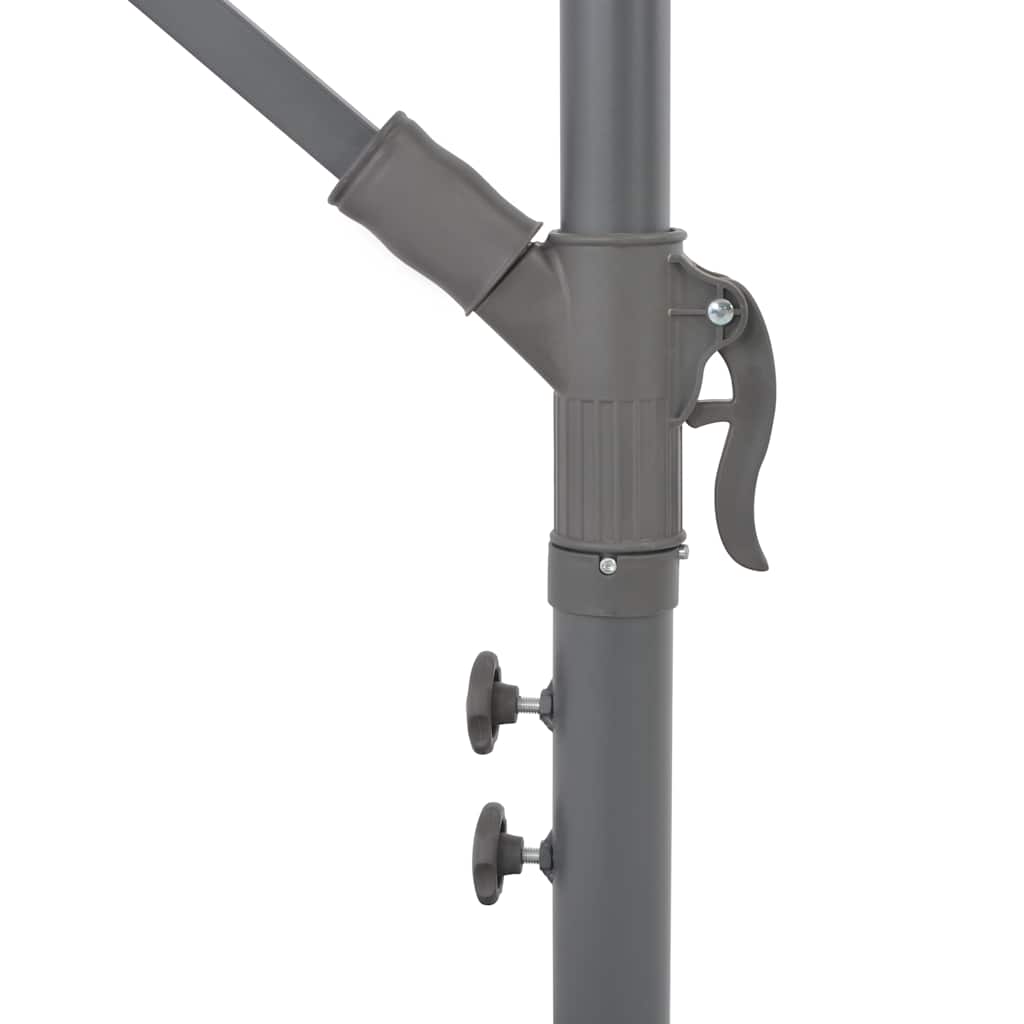 Gembinis sodo skėtis su aliuminiu stulpu, taupe, 300cm