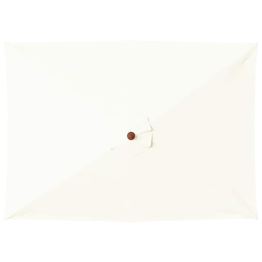 Lauko skėtis nuo saulės su mediniu stulpu, smėlio, 150x200cm