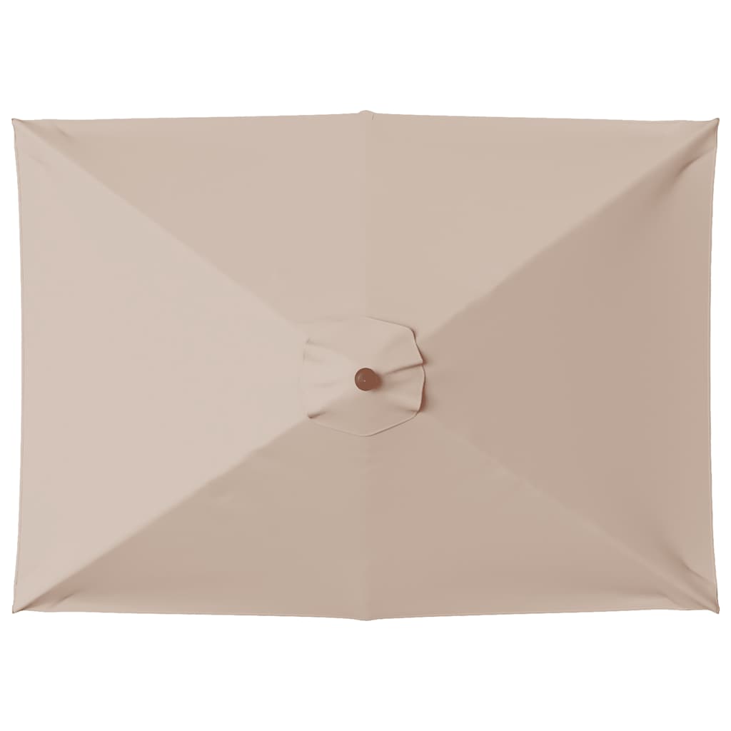 Lauko skėtis nuo saulės su mediniu stulpu, taupe, 150x200cm