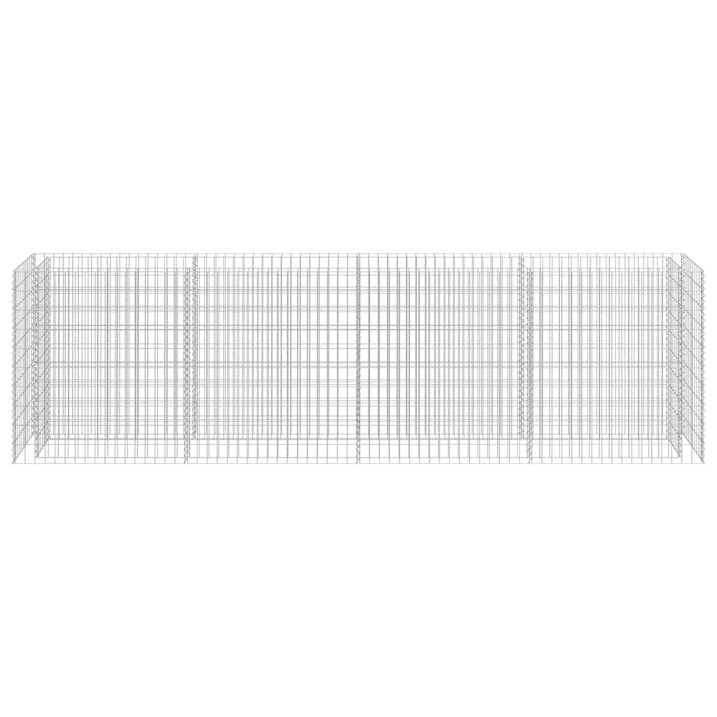 Gabiono vazonas, galvanizuotas plienas, 360x50x100cm, aukštas
