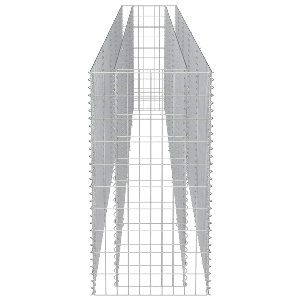 Gabiono vazonas, galvanizuotas plienas, 450x50x100cm, aukštas