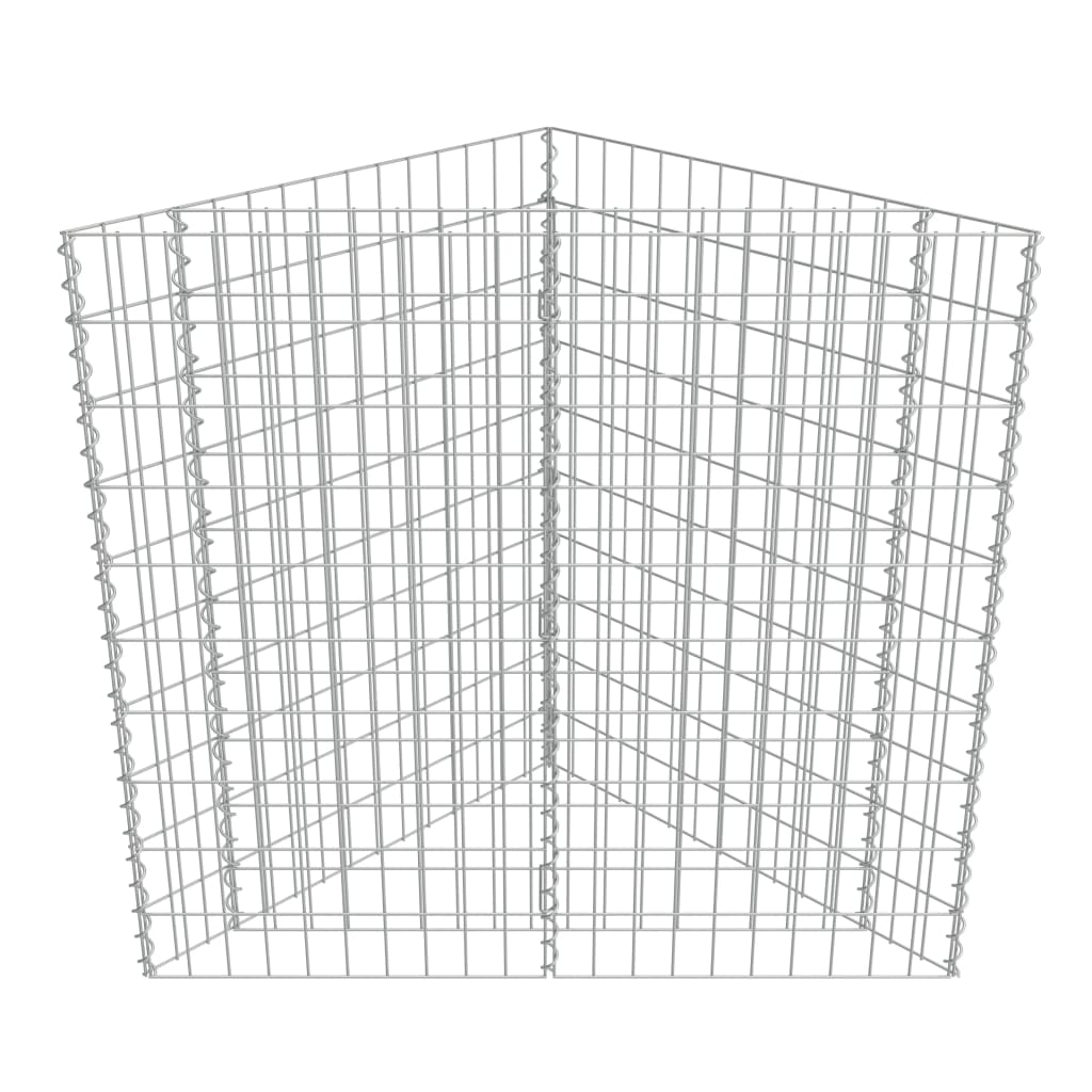 Gabiono vazonas, galvanizuotas plienas, 75x75x100cm, aukštas