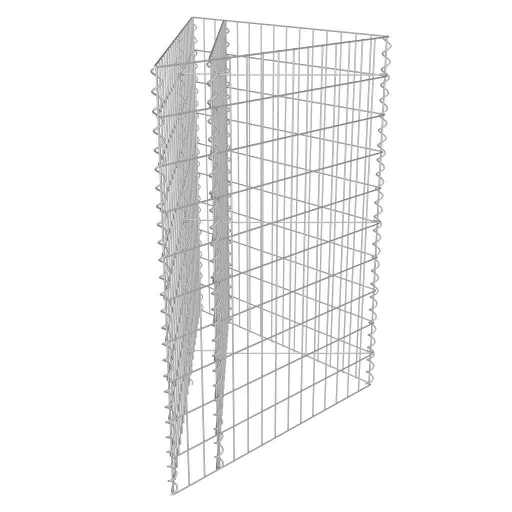 Gabiono vazonas, galvanizuotas plienas, 75x75x100cm, aukštas