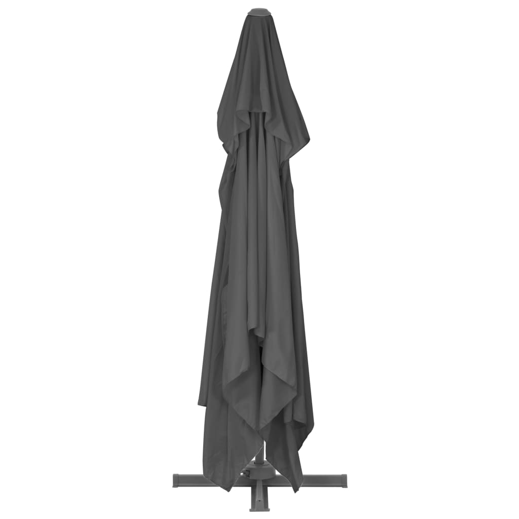 Konsolinis sodo skėtis su aliuminio kotu, 400x300 cm, antracito spalvos